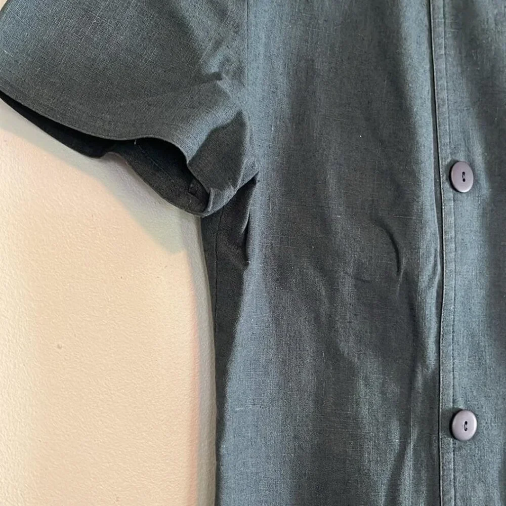 Vintage GiGi by Gillian Linen Blend Lined 80s Dress‎ SZ 6 Lightweight OfficeGirl